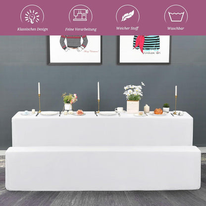 Elastische Biertischhussen Bierbankhusse Tischdecken-Set 220x50x70cm (3er