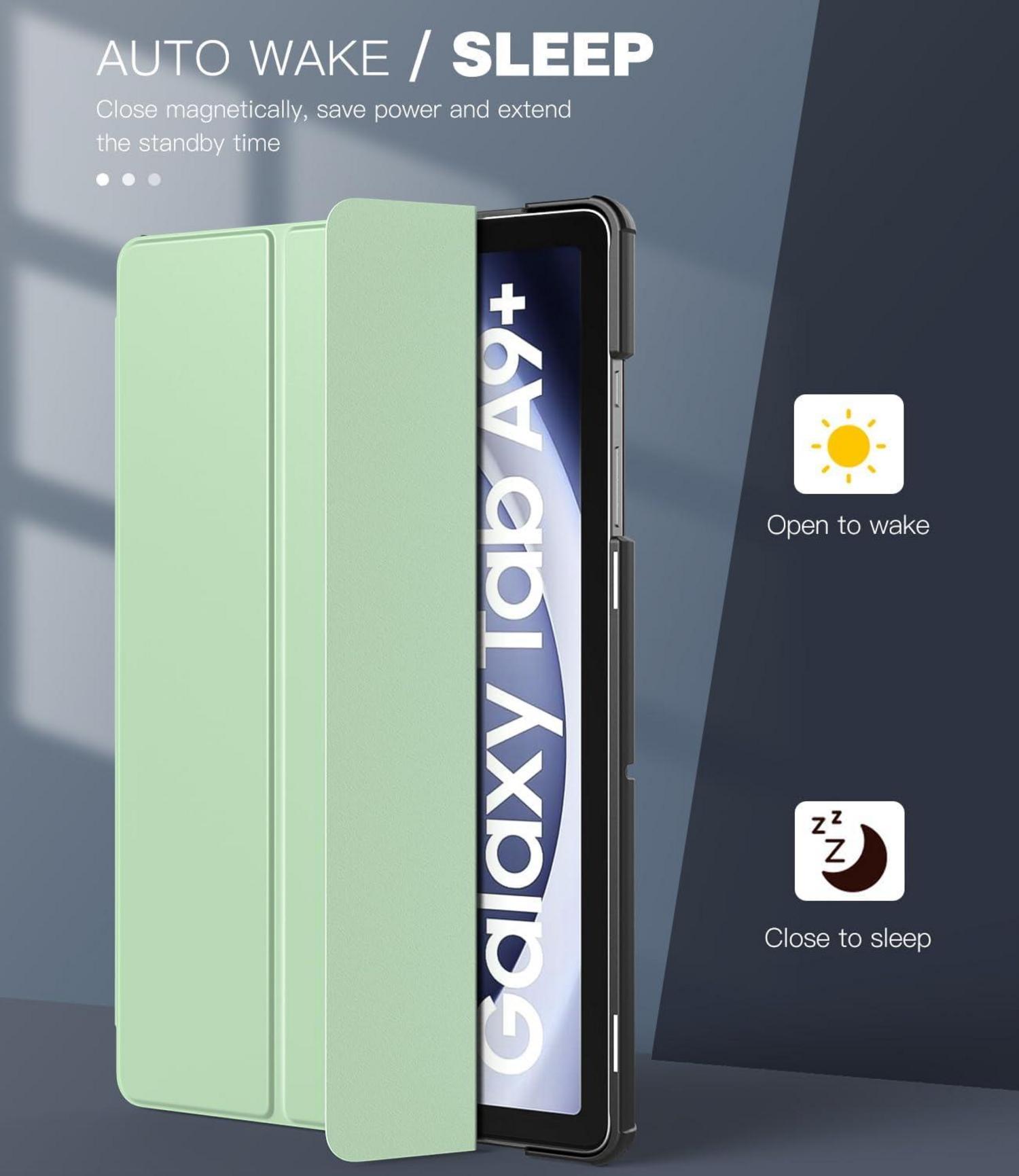 Samsung Galaxy Tab A9+/A9 Plus 11 Zoll Hülle Schutzhülle Ständer Grün