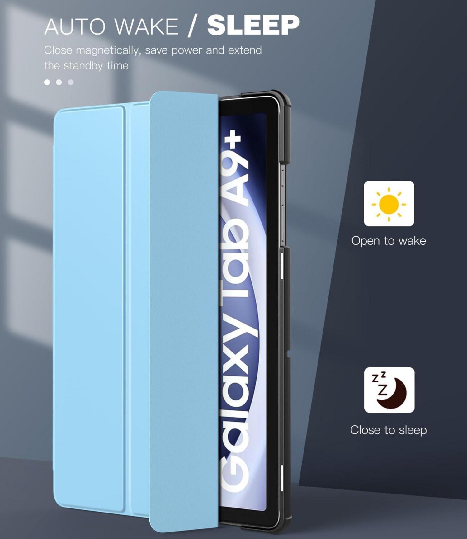 Schlanke TiMOVO Schutzhülle für Samsung Galaxy Tab A9+ 11 Zoll - Himmelblau