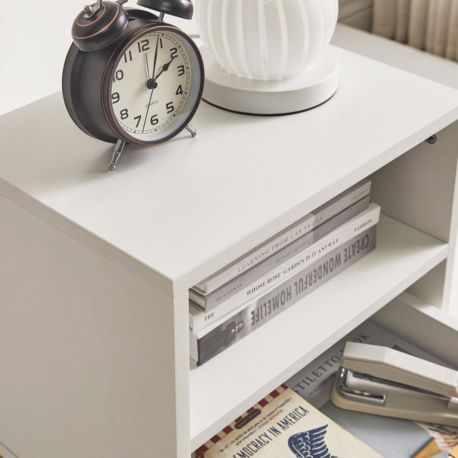 Mid-Century Nachttisch mit Schublade, Schwarz Goldrahmen