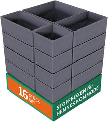Schubladen Organizer Set für Hemnes Kommode 16-teilig Grau