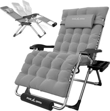 UDPATIO Sonnenliege Klappbar Gartenliege Grau XX-Large