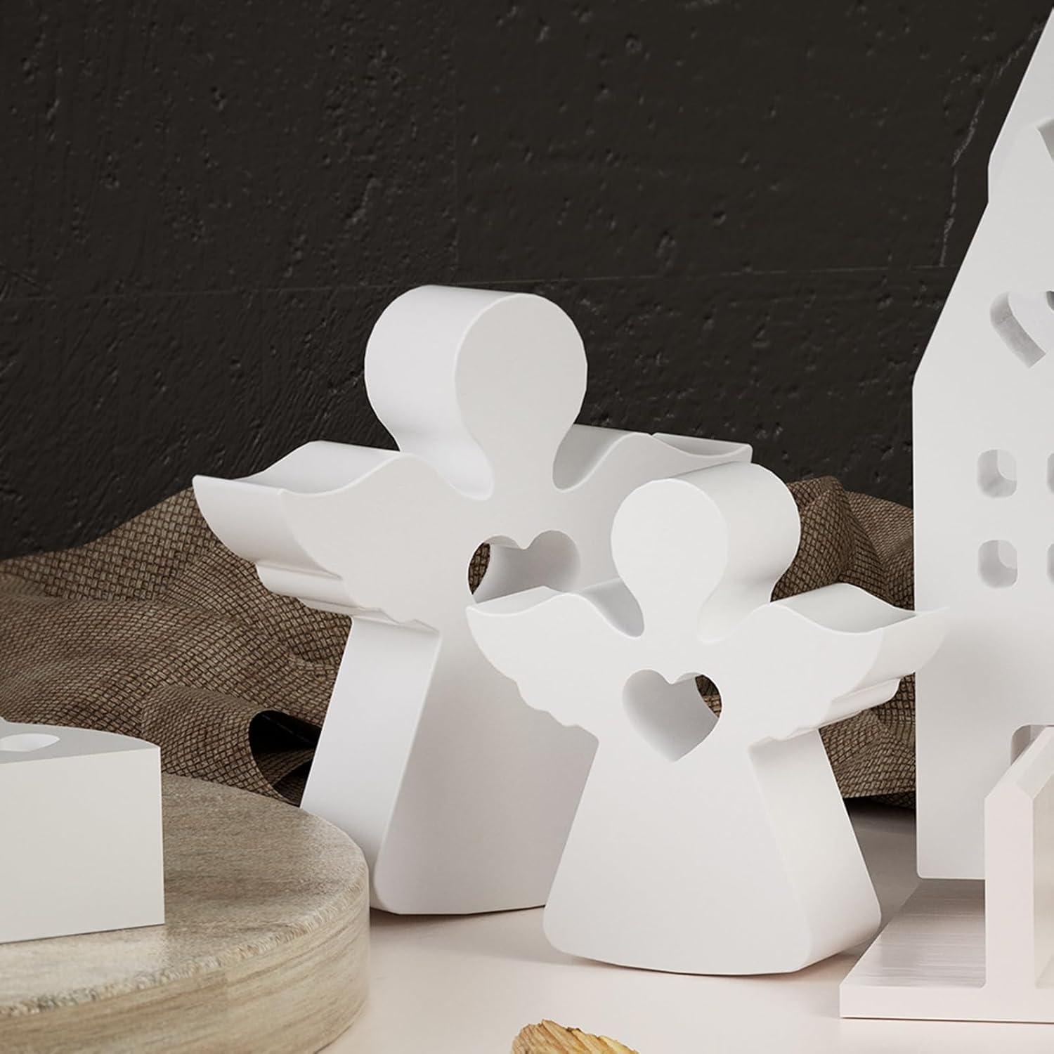 Engel Silikon Gießformen Set DIY Kerzenform Ostern 3D Kerzenhalter