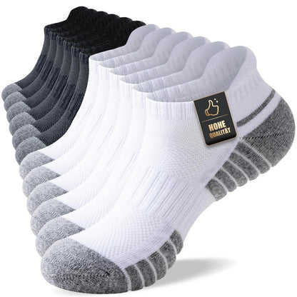 Gepolsterte Sportsocken Herren Damen 6er Pack Schwarz & Weiß 35-50
