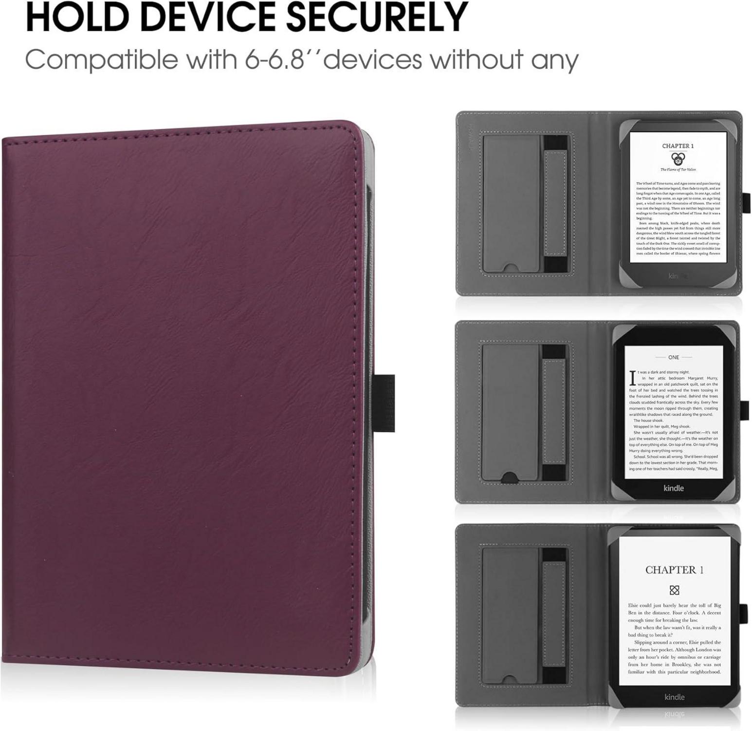 HGWALP Universal eReader Hülle 6-6.8 Zoll PU Leder Cover