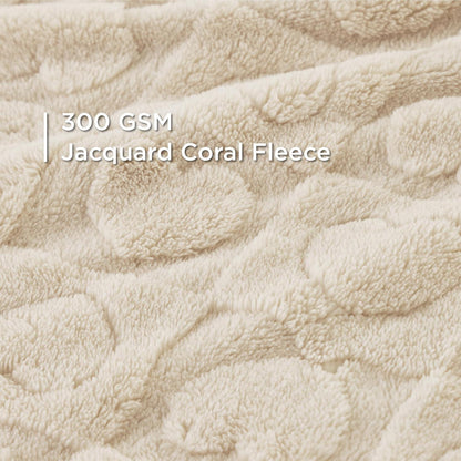 Waschbare Hundedecke Coral Fleece 100x80cm Cremeweiß