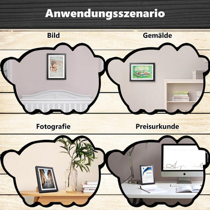Kromapolis Kinderbilderrahmen A4 Schwarz 2er Set Acrylglas Wandmontage