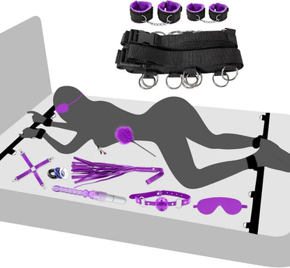 Bondage Set 14-teilig Sexspielzeug Handschellen Augenbinde BDSM