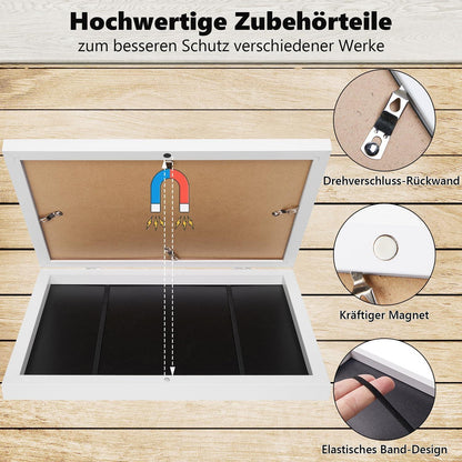 Kinder Bilderrahmen A4 2 Stück Weiß Acrylglas Aufstellbar/Wandmontierbar