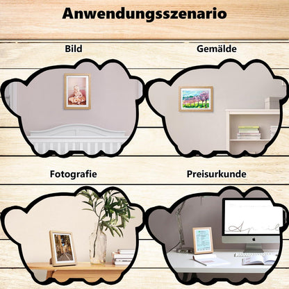 Kinderbilderrahmen A4 2er Set Holzfarben Aufstellbar Wandmontierbar Acrylglas