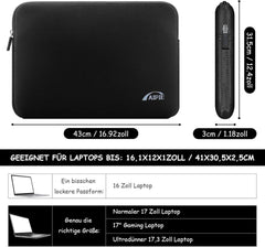 AIPIE Laptop Tasche 17 17,3 Zoll Neopren Hülle Handtasche