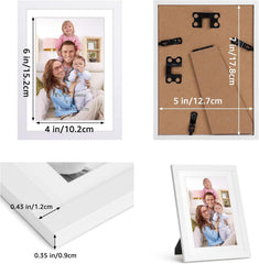 Bilderrahmen Set 10x15 & 13x18 cm Weiß Collage Fotorahmen