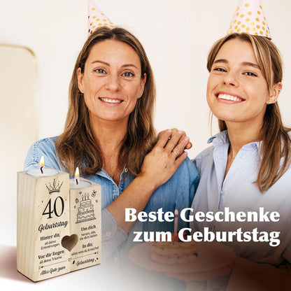 Personalisierter Kerzenständer 40. Geburtstag Geschenk 1985