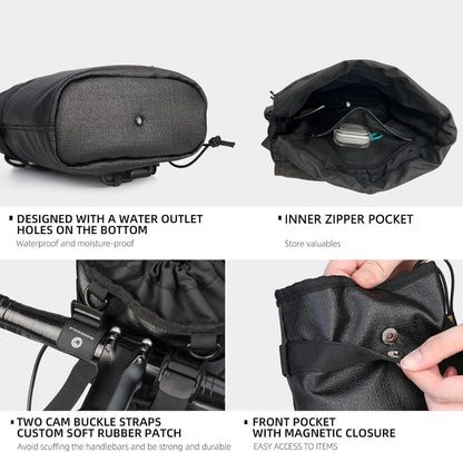 BAIGIO 3.5L Lenkertasche Fahrrad Multifunktional Vordertasche Schwarz
