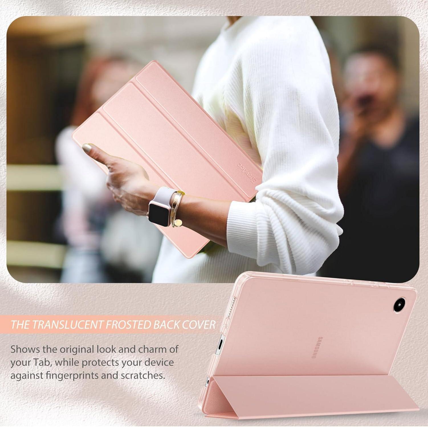 Hülle Samsung Galaxy Tab A9 8.7 Zoll 2023 - Roségold PU Leder Standfunktion