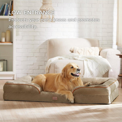 Orthopädisches Hundebett XXL Haselnussbraun 134x106 cm