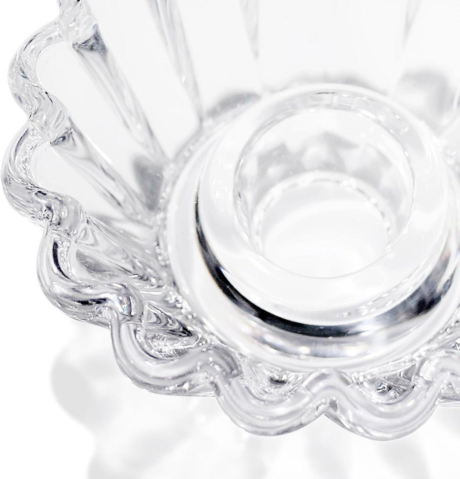 3er Set Klarer Glas Kerzenhalter Stabkerzenständer Hochzeit