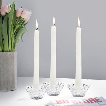 Kerzenhalter Glas Stabkerzen 3er Set Klar Hochzeit Party Deko
