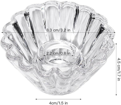Kerzenhalter Glas Stabkerzen 3er Set Klar Hochzeit Party Tischdeko