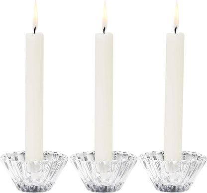 Kerzenhalter Glas Stabkerzen 3er Set Klar Hochzeit Party Deko