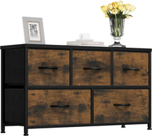 Stoffkommode mit 5 Schubladen für Wohnzimmer & Schlafzimmer