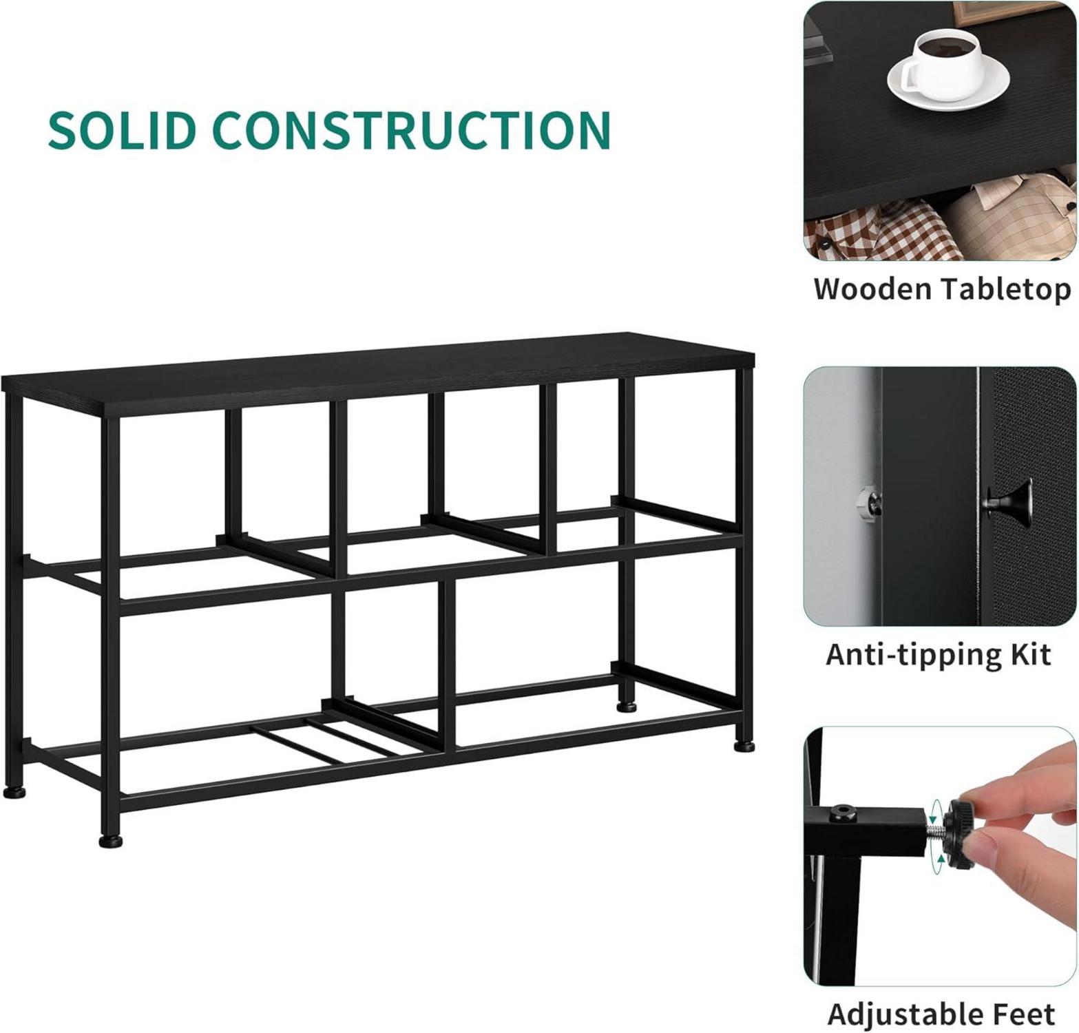 Kommode Schrank 5 Schubladen Stoff Aufbewahrung Modern Rustikal