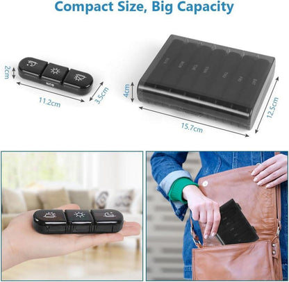 Pillendose 7 Tage 3 Fächer BPA Frei Medikamentenbox