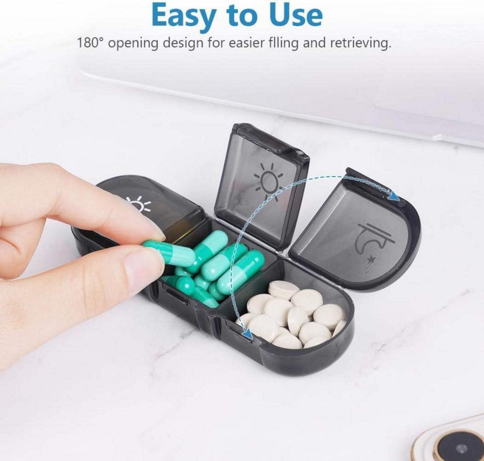 Tablettenbox 7 Tage 3 Fächer Medikamentenbox BPA Frei handlich feuchtigkeitsbeständig