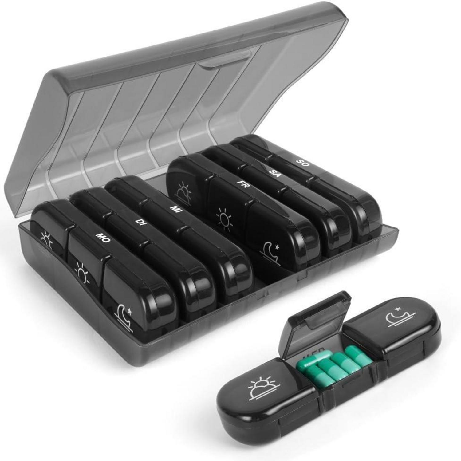 Tablettenbox 7 Tage 3 Fächer Medikamentenbox BPA Frei