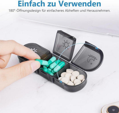 ACWOO Tablettenbox 7 Tage 3 Fächer Morgens Abends, Pillendose BPA Frei