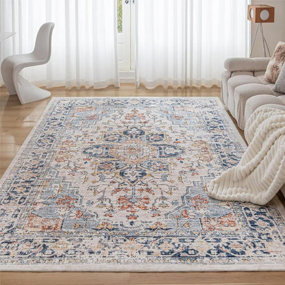 Waschbarer Vintage Teppich Flauschig 120x170CM Rutschfest