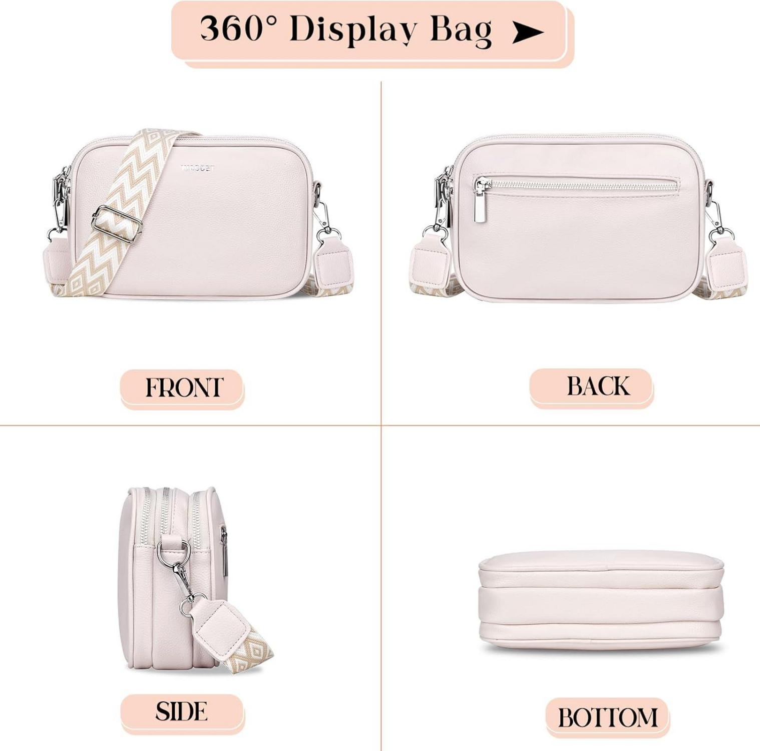 Damen Umhängetasche PU Leder Schultertasche mit verstellbarem Gurt
