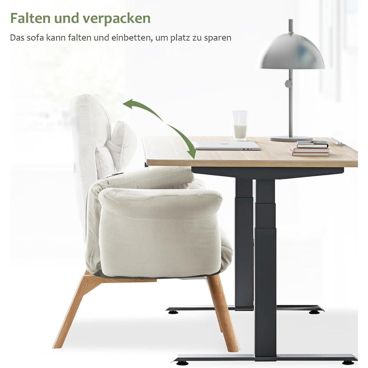 Relaxsessel mit Liegefunktion & Hocker – Bequemer Fernsehsessel Creme