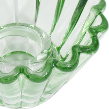 Grüne Glaskerzenhalter für Stabkerzen, 3er Set