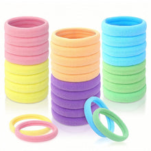 30 Haargummis Damen 4cm Baumwolle Bunt Ohne Metall Weich Elastisch