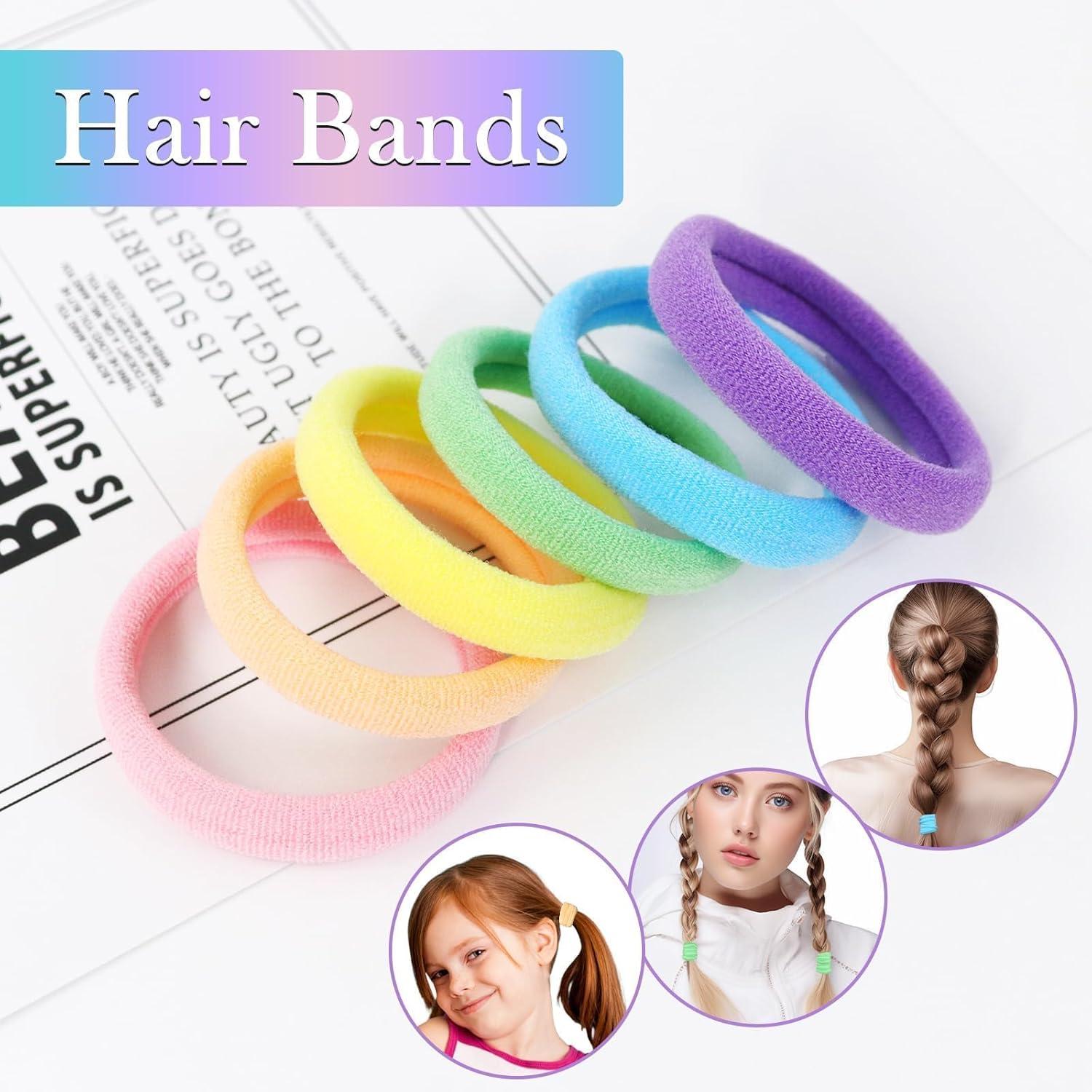 30 Stück Damen Haargummi 4cm Bunt Baumwolle Ohne Metall Weich