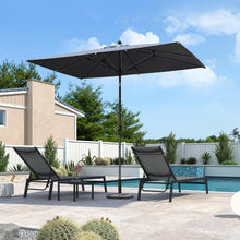 Purple Leaf Aluminium Sonnenschirm 270x180cm Grau - Neigbar