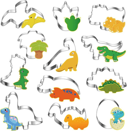 Dinosaurier Ausstecher Set 12-teilig Edelstahl Keksausstecher