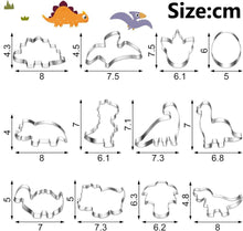 Joyoldelf Dinosaurier Ausstecher Set, 12-teilig - Edelstahl