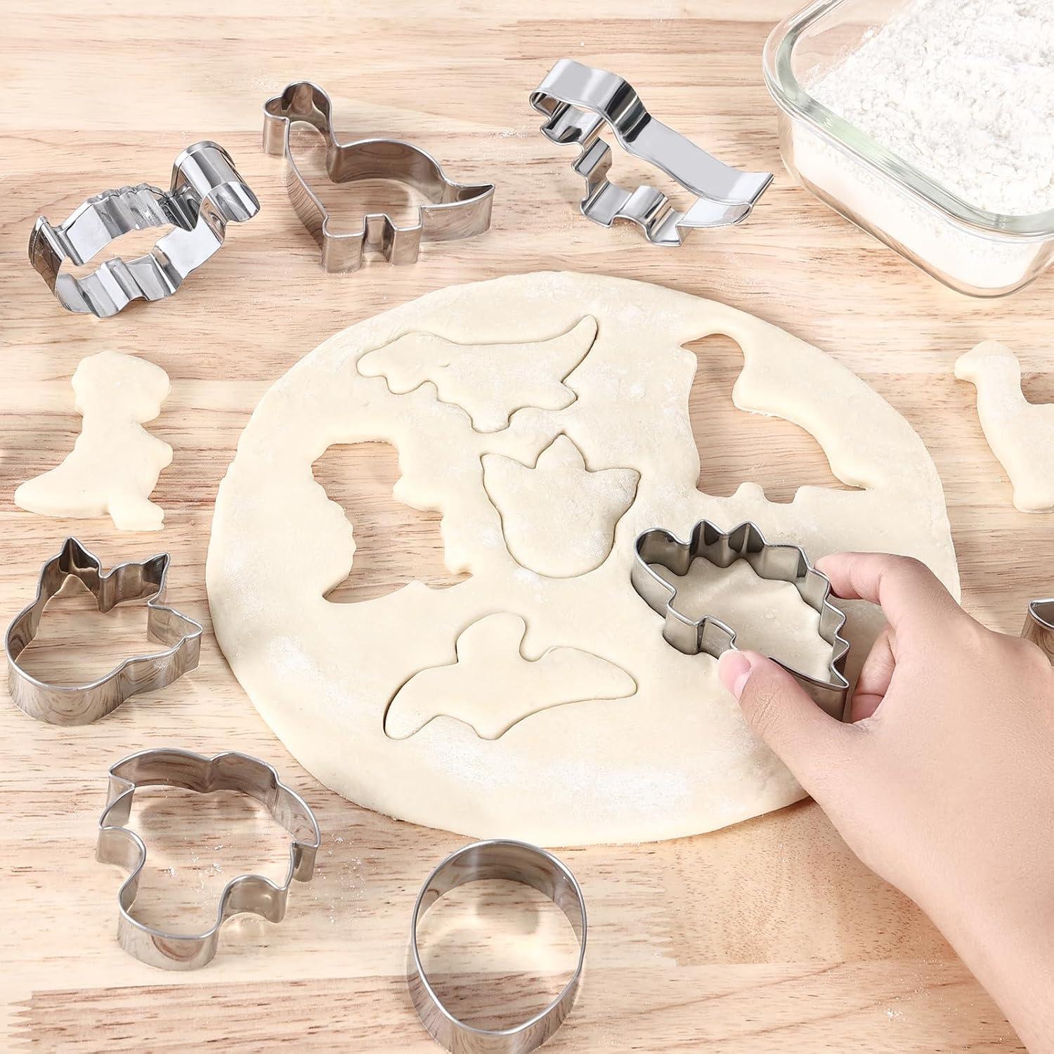 Dinosaurier Ausstecher Set 12 Stück Edelstahl Plätzchen DIY Dino Party
