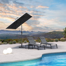 Sonnenschirm 200x200 cm Alu knickbar mit Kurbel Grau UV-beständig