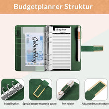Budget Planner Deutsch A6 PU Leder Geld Organizer mit