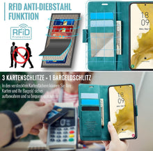 Samsung Galaxy S22 5G Hülle - Premium PU Leder RFID Schutz