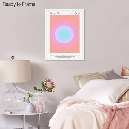 Engel Nummer Wandbilder Farbverlauf Aura Leinwand Deko 30x40cm 3er Set