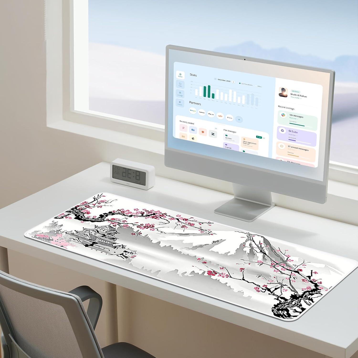 Großes Gaming Mauspad XXL 900x400mm Rutschfeste Gummibasis