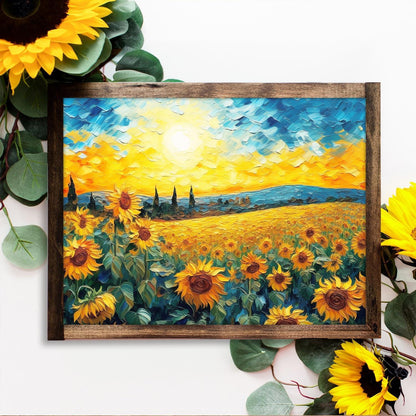 Sonnenblumen Wandbilder Moderne Sonnenaufgang Blumen Ölgemälde