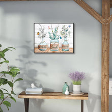 Bauernhaus Badezimmer Wandbilder Blumen Schmetterling