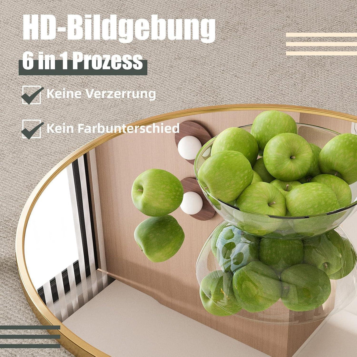 Ganzkörperspiegel Bogenförmig 180x80cm Gold | Stand- & Wandspiegel