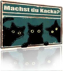 Katze Vintage Metall Wanddekoration Badezimmer Poster 20x30cm