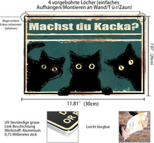 Schwarze Katze Vintage Metall Badezimmer Wanddekoration